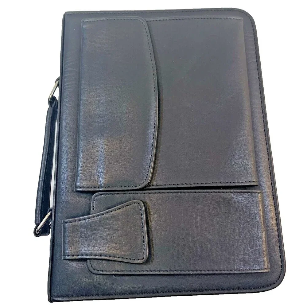 Personal Management System  Not Dated + Solar Calculator Zip Leather Case VTG
